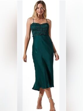 astr the label wisteria midi dress ASTR the Label Wisteria Dress in Blue Multi
